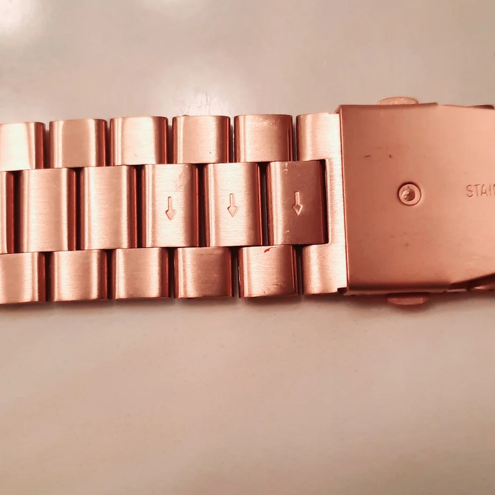 Rose Gold Premium Stainless Steel Smartwatch Band - Picture 9 of 15